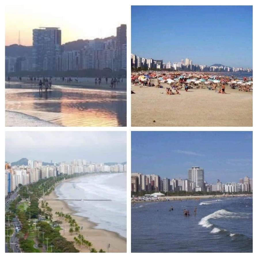 100 Mts Praia Roupa Cama Toalha Banho Wi-Fi Ar Condicionado Portaria 24 Horas Santos  Exterior foto
